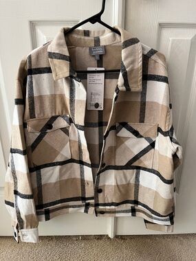 Berkley Jensen Beige Plaid Jacket